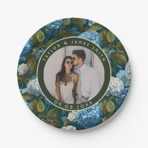 Cute Hydrangeas Plates For Wedding After Party