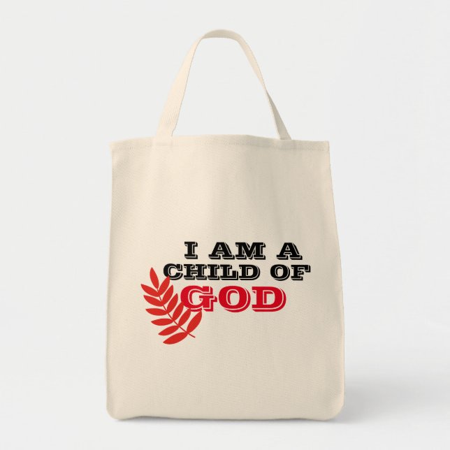 cute I am a child of god Tote Bag (Front)