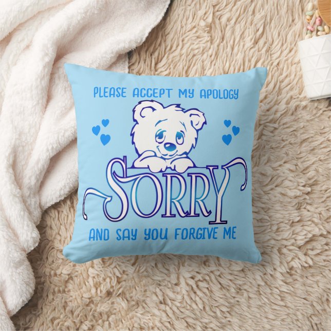 CUTE I AM SORRY THROW PILLOW (Blanket)