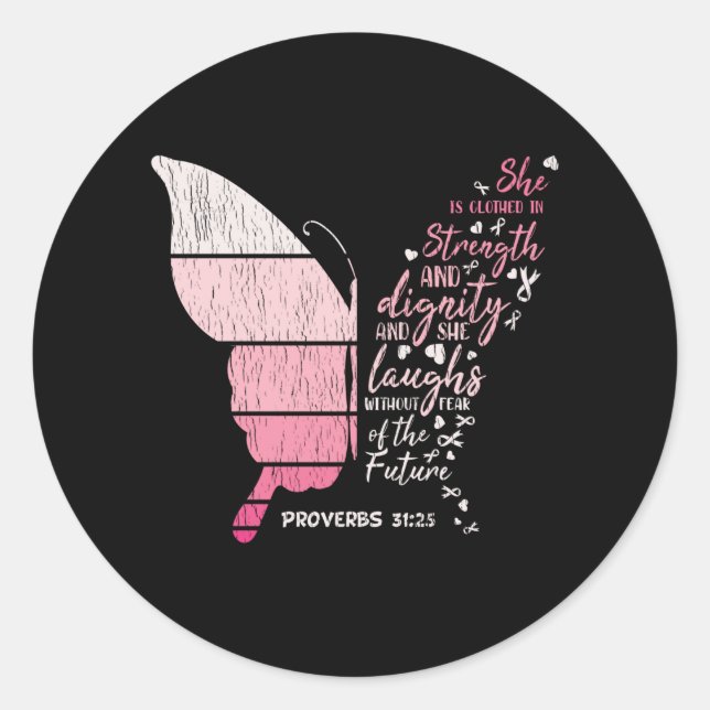 Cute I Am The Storm Breast Cancer Warrior Survivor Classic Round Sticker (Front)