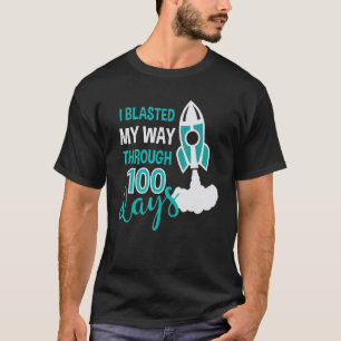 Cute I Blasted My Way Through 100 Days Teacher Ki T-Shirt