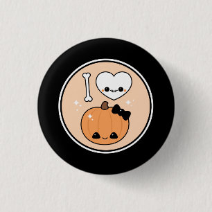 Cute I Heart Halloween 1 Inch Round Button
