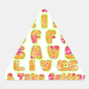 Cute I just want to Drink Coffee Save Lives and T Triangle Sticker