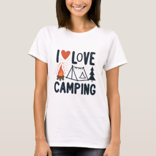 Cute I Love Camping T-Shirt