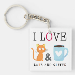 Cute I Love Chats et Café Blanc