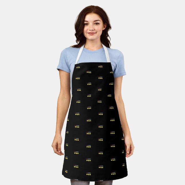 Cute I Love Chickens Design Funny Chicken Lover  Apron (Worn)