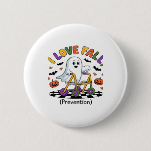 Cute I Love Fall Prevention Physical Therapy Ghost 2 Inch Round Button