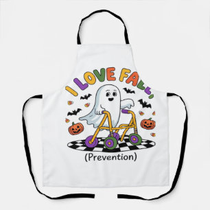 Cute I Love Fall Prevention Physical Therapy Ghost Apron