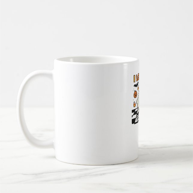 Cute I Love Fall Prevention Physical Therapy Ghost Coffee Mug (Left)