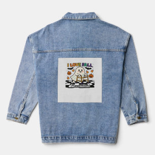 Cute I Love Fall Prevention Physical Therapy Ghost Denim Jacket