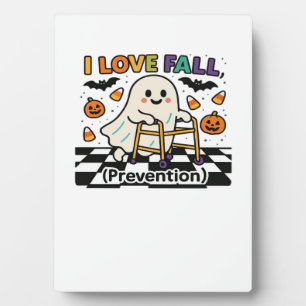 Cute I Love Fall Prevention Physical Therapy Ghost Plaque