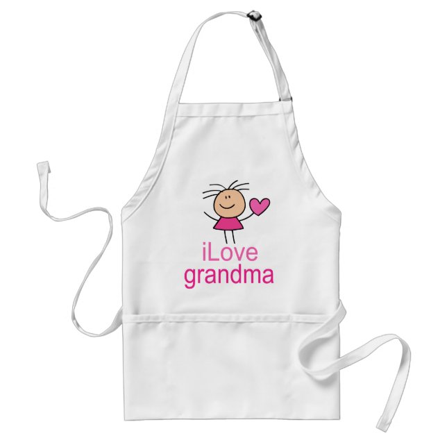 Cute I Love Grandma T-shirt Standard Apron (Front)