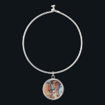 Cute I Love Heart Photo Couples Personalized Name Bangle Bracelet<br><div class="desc">Cute I Love Heart Photo Couples Personalized Name Bracelets features your favourite photo with the text "I (love heart) add name" in modern white script. Personalize by editing the text in the text box provided and adding your own picture. Perfect gifts for couples, girlfriend, wife, sweetheart and more for birthday,...</div>