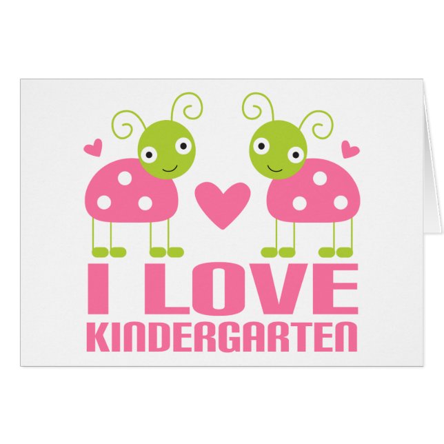 Cute I Love Kindergarten Ladybug Gift (Front Horizontal)