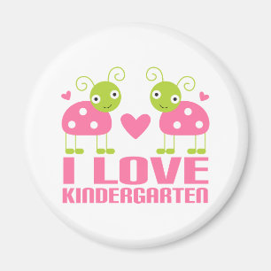 Cute I Love Kindergarten Ladybug Gift Magnet