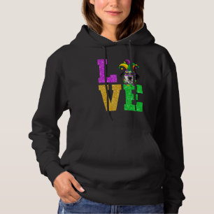 Cute I Love Mardi Gras Dalmatian Dog Puppy Hoodie