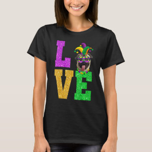 Cute I Love Mardi Gras Pug Dog Puppy Lover Premium T-Shirt