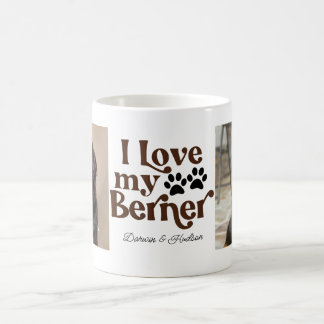 Cute I Love My Berner Bernese Mountain Dog 2 Photo Coffee Mug