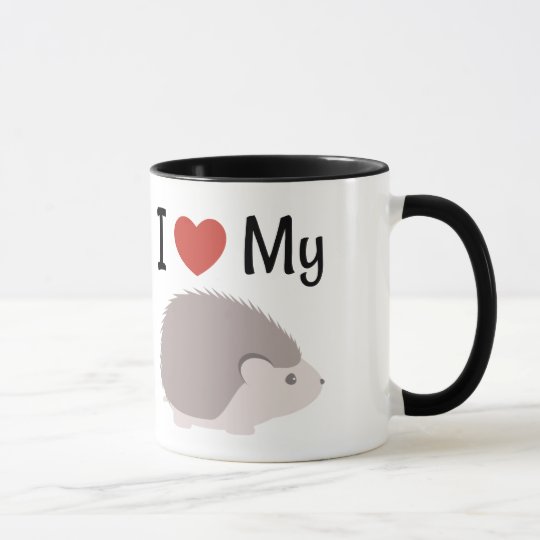 Cute I Love My Hedgehog Mug