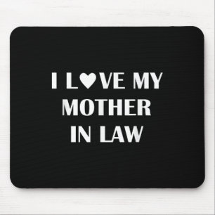Cute I Love My Mother In Law Heart Gift Groom Brid Mouse Pad