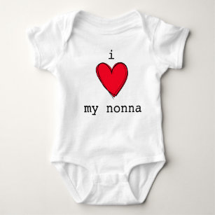 Cute I love my nonna baby crawler Italian grandma Baby Bodysuit
