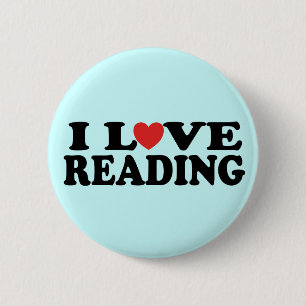 Cute I Love Reading Gift 2 Inch Round Button