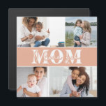 Cute I LOVE YOU MOM Mother's Day Photo<br><div class="desc">Cute I Love You Mom Mother's Day Photo Magnetic Card features four of your favourite photos with the text "I love you Mom" in modern white typography. Designed by ©Evco Studio www.zazzle.com/store/evcostudio</div>