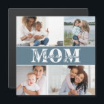 Cute I LOVE YOU MOM Mother's Day Photo<br><div class="desc">Cute I Love You Mom Mother's Day Photo Magnetic Card features four of your favourite photos with the text "I love you Mom" in modern white typography. Designed by ©Evco Studio www.zazzle.com/store/evcostudio</div>
