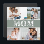 Cute I LOVE YOU MOM Mother's Day Photo<br><div class="desc">Cute I Love You Mom Mother's Day Photo Magnetic Card features four of your favourite photos with the text "I love you Mom" in modern white typography. Designed by ©Evco Studio www.zazzle.com/store/evcostudio</div>