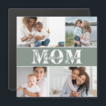 Cute I LOVE YOU MOM Mother's Day Photo<br><div class="desc">Cute I Love You Mom Mother's Day Photo Magnetic Card features four of your favourite photos with the text "I love you Mom" in modern white typography. Designed by ©Evco Studio www.zazzle.com/store/evcostudio</div>