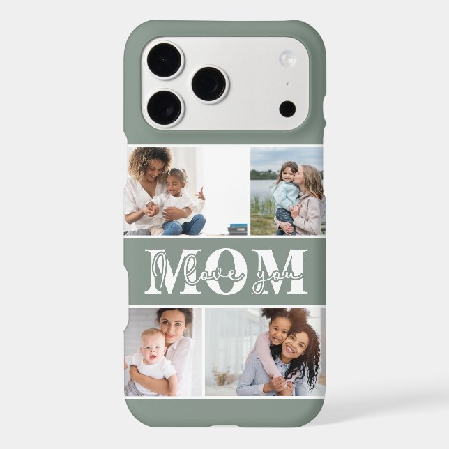 Cute I LOVE YOU MOM Mother's Day Photo (Back)
