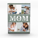 Cute I LOVE YOU MOM Mother's Day Photo Block<br><div class="desc">Cute I Love You Mom Mother's Day Photo Photo Block features four of your favourite photos with the text "I love you Mom" in modern white typography. Designed by ©Evco Studio www.zazzle.com/store/evcostudio</div>