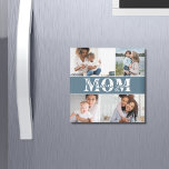 Cute I LOVE YOU MOM Mother's Day Photo Magnet<br><div class="desc">Cute I Love You Mom Mother's Day Photo Magnets features four of your favourite photos with the text "I love you Mom" in modern white typography. Designed by ©Evco Studio www.zazzle.com/store/evcostudio</div>