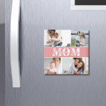 Cute I LOVE YOU MOM Mother's Day Photo Magnet<br><div class="desc">Cute I Love You Mom Mother's Day Photo Magnets features four of your favourite photos with the text "I love you Mom" in modern white typography. Designed by ©Evco Studio www.zazzle.com/store/evcostudio</div>