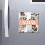 Cute I LOVE YOU MOM Mother's Day Photo Magnet<br><div class="desc">Cute I Love You Mom Mother's Day Photo Magnets features four of your favourite photos with the text "I love you Mom" in modern white typography. Designed by ©Evco Studio www.zazzle.com/store/evcostudio</div>