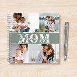 Cute I LOVE YOU MOM Mother's Day Photo Notebook<br><div class="desc">Cute I Love You Mom Mother's Day Photo Notebook features four of your favourite photos with the text "I love you Mom" in modern white typography. Designed by ©Evco Studio www.zazzle.com/store/evcostudio</div>