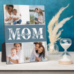 Cute I LOVE YOU MOM Mother's Day Photo Plaque<br><div class="desc">Cute I Love You Mom Mother's Day Photo Plaque features four of your favourite photos with the text "I love you Mom" in modern white typography. Designed by ©Evco Studio www.zazzle.com/store/evcostudio</div>