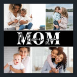 Cute I LOVE YOU MOM Mother's Day Photo Poster<br><div class="desc">Cute I Love You Mom Mother's Day Photo Poster features four of your favourite photos with the text "I love you Mom" in modern white typography. Designed by ©Evco Studio www.zazzle.com/store/evcostudio</div>
