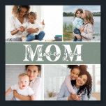 Cute I LOVE YOU MOM Mother's Day Photo Poster<br><div class="desc">Cute I Love You Mom Mother's Day Photo Poster features four of your favourite photos with the text "I love you Mom" in modern white typography. Designed by ©Evco Studio www.zazzle.com/store/evcostudio</div>