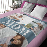 Cute I LOVE YOU MOM Mother's Day Photo Sherpa Blanket<br><div class="desc">Cute I Love You Mom Mother's Day Photo Sherpa Blanket features four of your favourite photos with the text "I love you Mom" in modern white typography. Designed by ©Evco Studio www.zazzle.com/store/evcostudio</div>