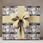 Cute I LOVE YOU MOM Mother's Day Photo Wrapping Paper<br><div class="desc">Cute I Love You Mom Mother's Day Photo Wrapping Paper Gift Wrap features four of your favourite photos with the text "I love you Mom" in modern white typography. Designed by ©Evco Studio www.zazzle.com/store/evcostudio</div>