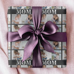 Cute I LOVE YOU MOM Mother's Day Photo Wrapping Paper<br><div class="desc">Cute I Love You Mom Mother's Day Photo Wrapping Paper Gift Wrap features four of your favourite photos with the text "I love you Mom" in modern white typography. Designed by ©Evco Studio www.zazzle.com/store/evcostudio</div>