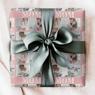Cute I LOVE YOU MOM Mother's Day Photo Wrapping Paper