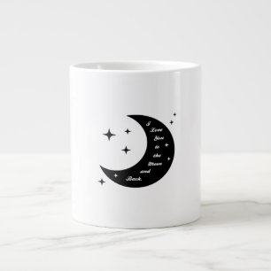 Cute I Love You To The Moon And Back Whimsical Sty Large Coffee Mug