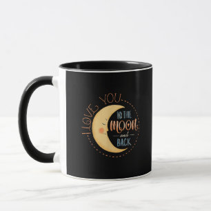 Cute I Love You To The Moon And Back Whimsical Sty Mug
