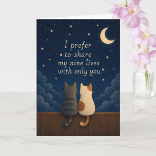 Cute I Prefer To Share My Nine Lives  Card