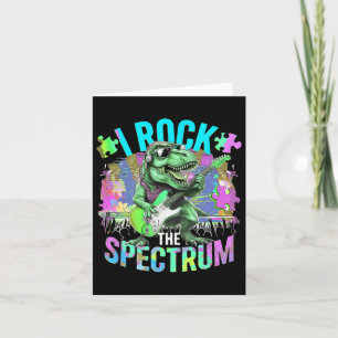 Cute I Rock The Spectrum Autism Dad Peace Love Emp Card
