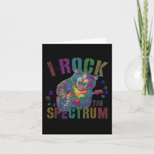 Cute I Rock The Spectrum Autism Mom Motivational U Card