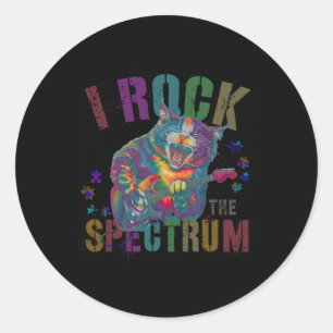 Cute I Rock The Spectrum Autism Mom Motivational U Classic Round Sticker