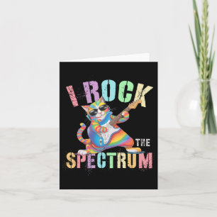 Cute I Rock The Spectrum Autism Teacher Stimming C Card